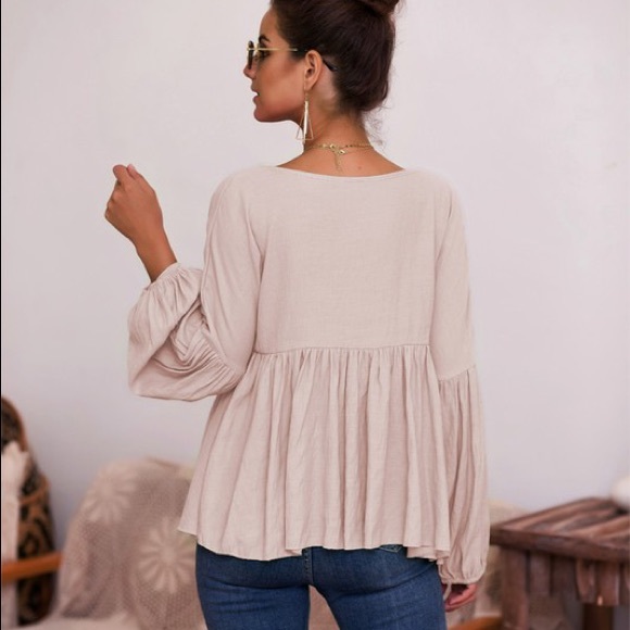 Julia’s Long Sleeve Boho Peasant Top - Picture 3 of 8